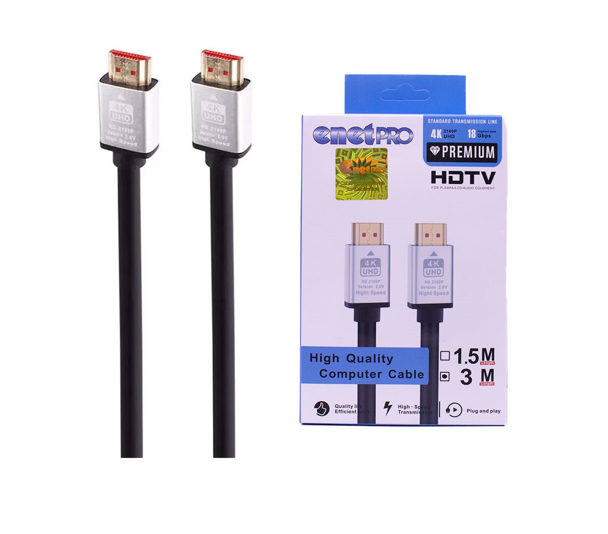 کابل تصویر HDMI به طول 3 متر اینت پرو Enetpro