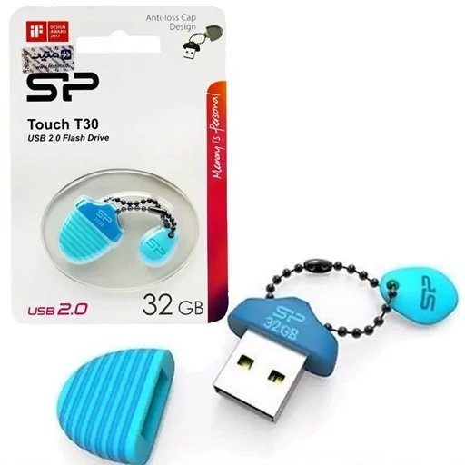 فلش مموری سیلیکون پاور مدل Touch T30 ظرفیت 32 گیگابایت | USB 2.0