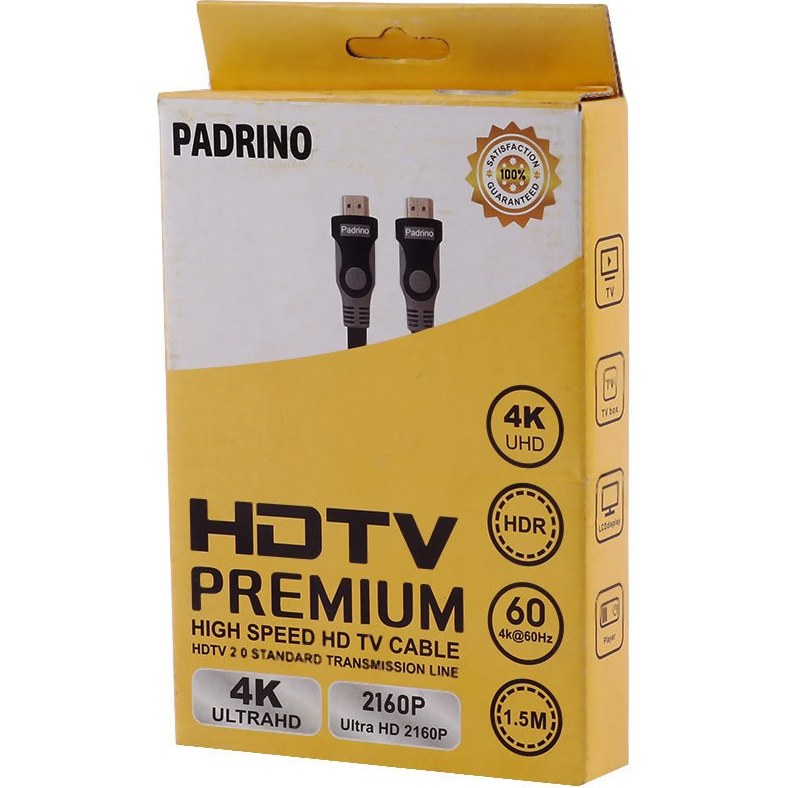 کابل HDMI پادرینو Premium High Speed 4K طول 1.5 متر